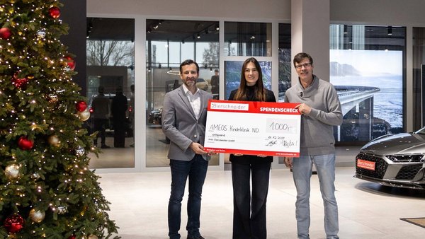 Autohaus Bierschneider spendet 1000 € an die Kinderklinik
